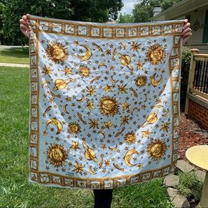 RARE Vintage GIANNI VERSACE Silk Zodiac Scarf